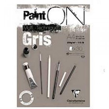 Bloc Paint'On gris 30H 250g