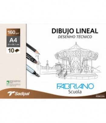 PACK 10H 160g DIBUJO LINEAL FABRIANO