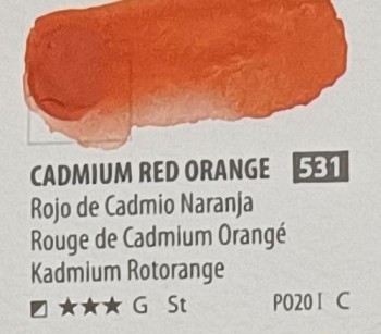 Acua. PWC ShinHan 15ml CADMIUM RED ORANGE nº 531 serie C