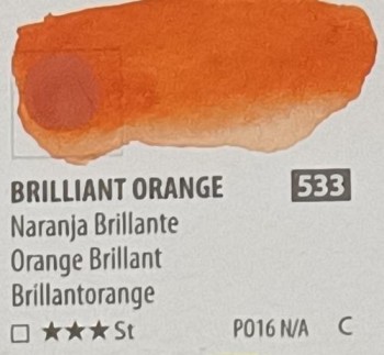 Acua. PWC ShinHan 15ml BRILLIANT ORANGE nº 533 serie C