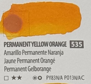 Acua. PWC ShinHan 15ml PERMANENT YELLOW ORANGE nº 535 serie C