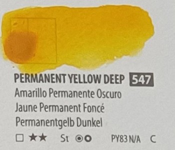 Acua. PWC ShinHan 15ml PERMANENT YELLOW DEEP nº 547 serie C