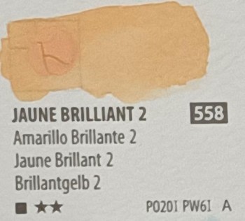 Acua. PWC ShinHan 15ml JAUNE BRILLIANT 2  nº 558 serie A