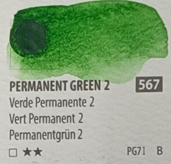 Acua. PWC ShinHan 15ml PERMANENT GREEN 2 nº 567 serie B