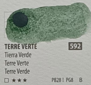 Acua. PWC ShinHan 15ml TERRE VERTE 15ml nº 592 serie B