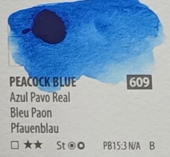 Acua. PWC ShinHan 15ml PEACOCK BLUE nº 609 serie B