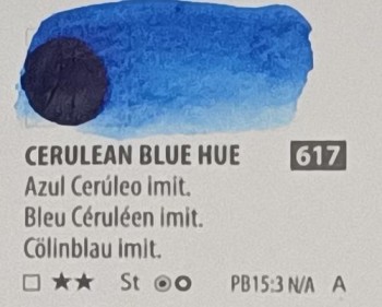 Acua. PWC ShinHan 15ml CERULEAN BLUE HUE nº 617 serie A