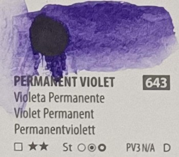 Acua. PWC ShinHan 15ml PERMANENT VIOLET  nº 643  serie D