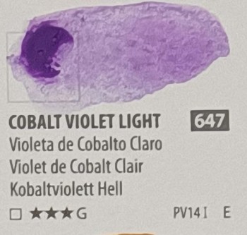 Acua. PWC ShinHan 15mlCOBALT VIOLET LIGHT nº 647 serie E