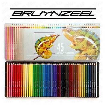 CAJA METÁLICA CON 45 LÁPICES DE COLOR BRUYNZEEL