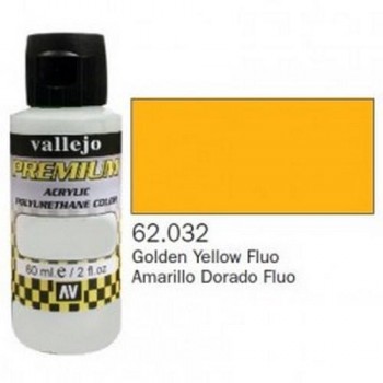 VALLEJO PREMIUM Fluorescents Colors 60ml Amarillo Dorado Fluo