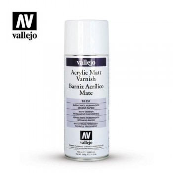 VALLEJO PROD.AUX. Spray Varnish 400ml Barniz Mate